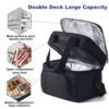 Double Insulated Lunch Bag Layer Portable Thermal Lunch Box Waterproof Picnic Heat Insulating Bag with Adjustable Strap 3