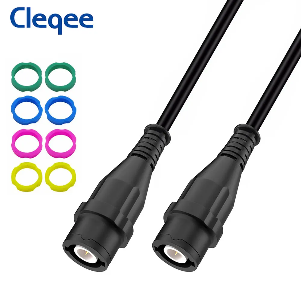 

Cleqee P1202 BNC Male Plug To BNC Male Plug Coaxial Cable Oscilloscope Test Lead 100CM BNC-BNC