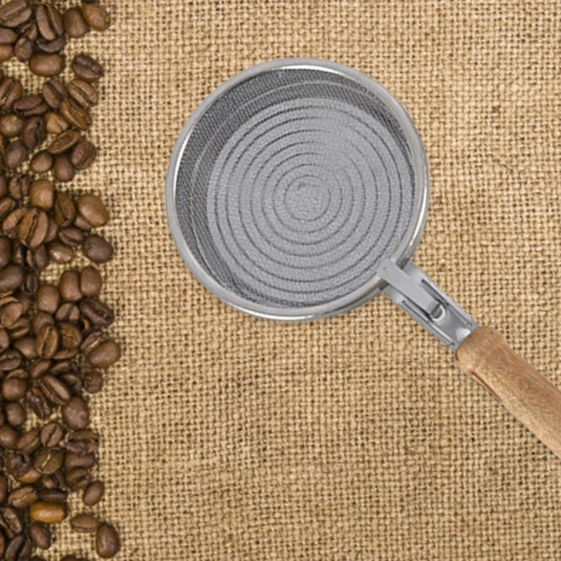Stainless Steel Coffee Roaster Portable Coffee Bean Baking Tool Metal Texture