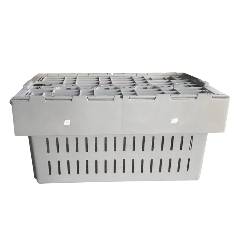 Heavy Duty Turnover Fresh Fish Lobster Plastic Collapsing Folding Storage Basket Crate Turnover Box