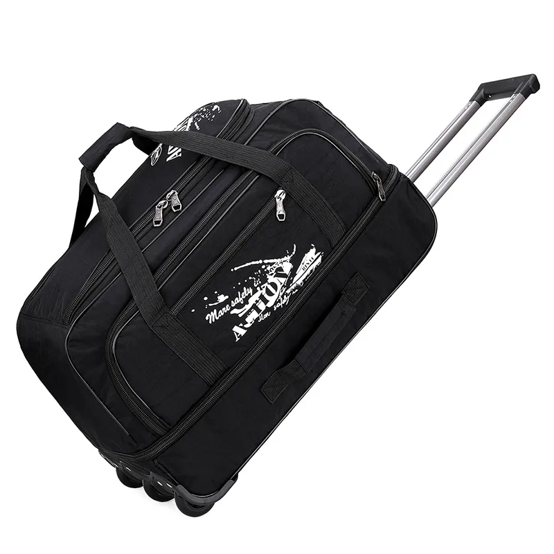 Oxford Cloth Travel Men's And Women's General Boarding Business Bag Out Waterproof Folding Luggage Bag Pull Rod