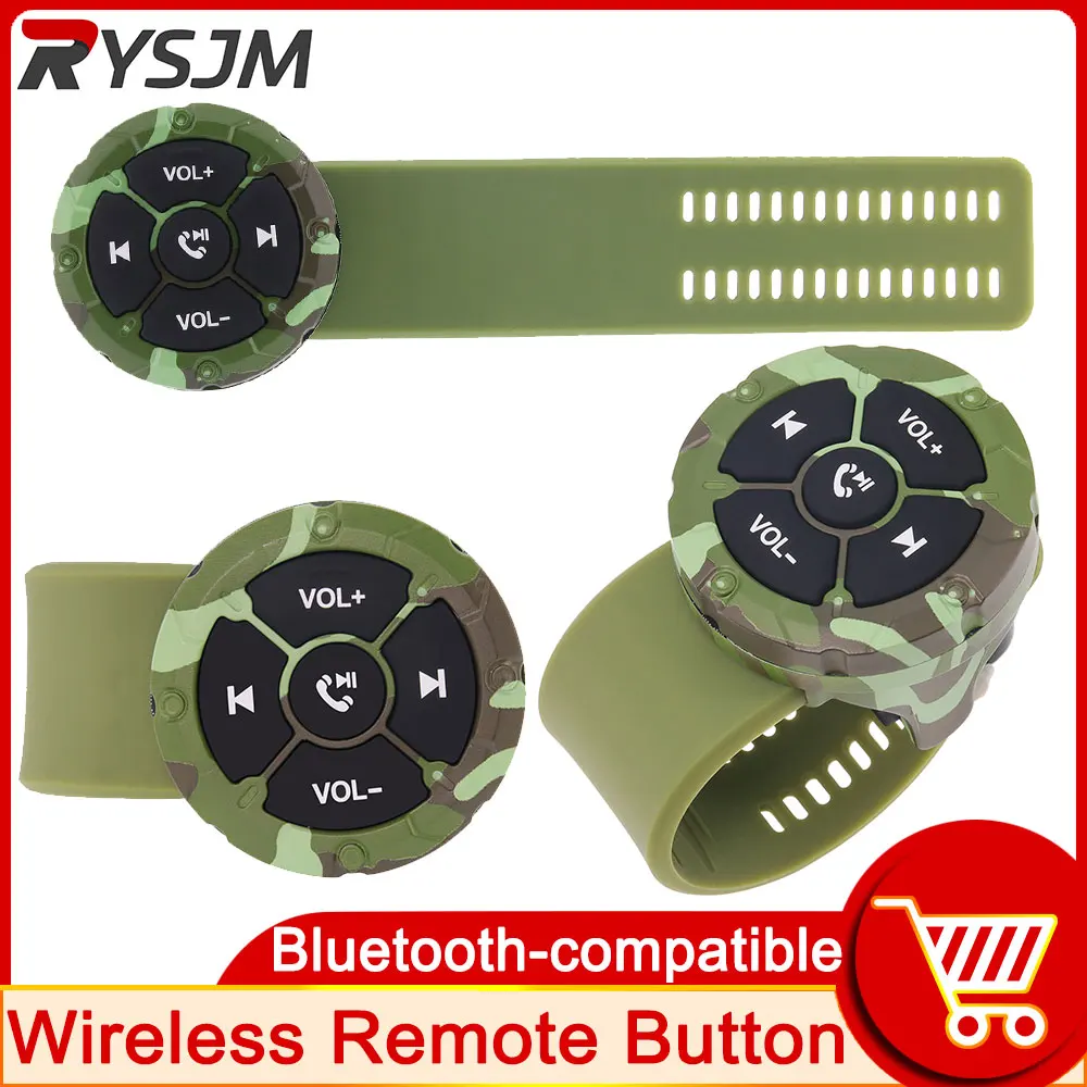 

1pc Wireless Remote Controls For IOS Android Phone Tablet Motorcycle Bike Bluetooth-compatible Media Volume Button Car Steering