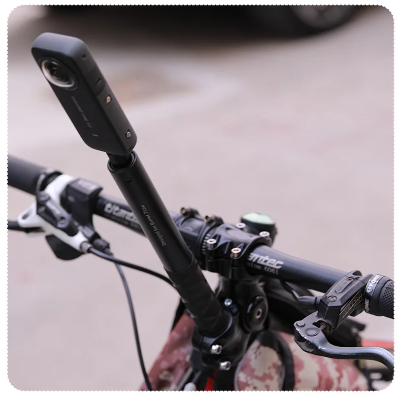suporte da câmera da bicicleta motocicleta guiador monopé para um gopro max hero câmera sony invisível selfie stic