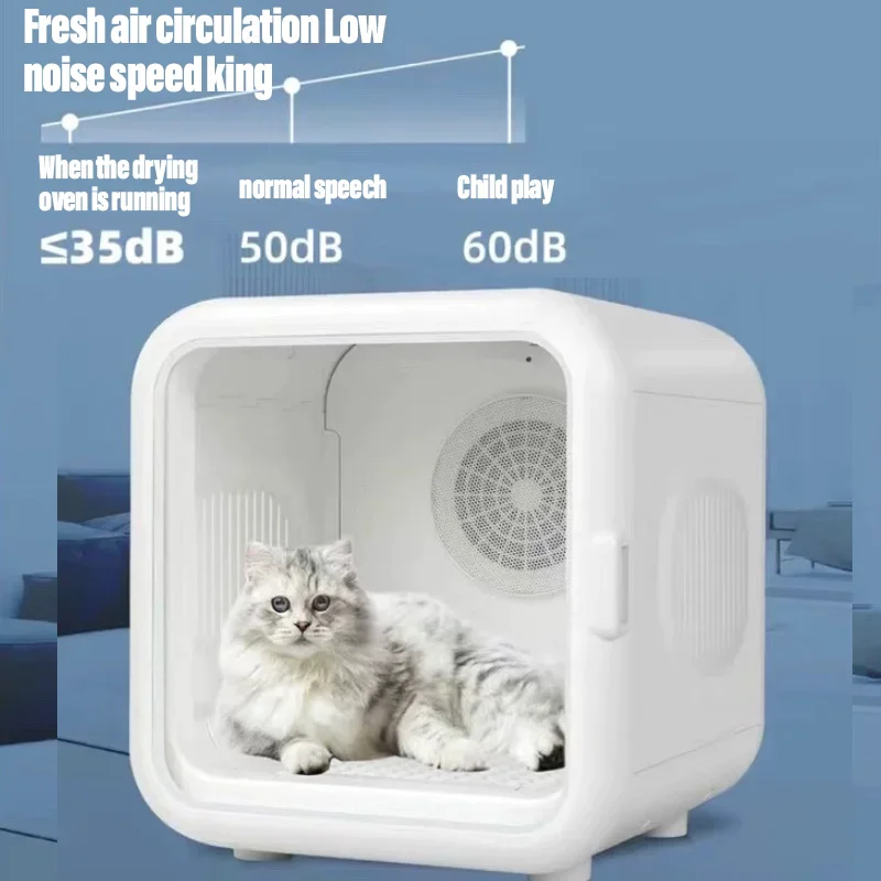 New Automatic Pet Dryer Box Automatic Pet Dryer for Cats and Small Dogs Hair Intelligent Drying 360&deg; Grooming