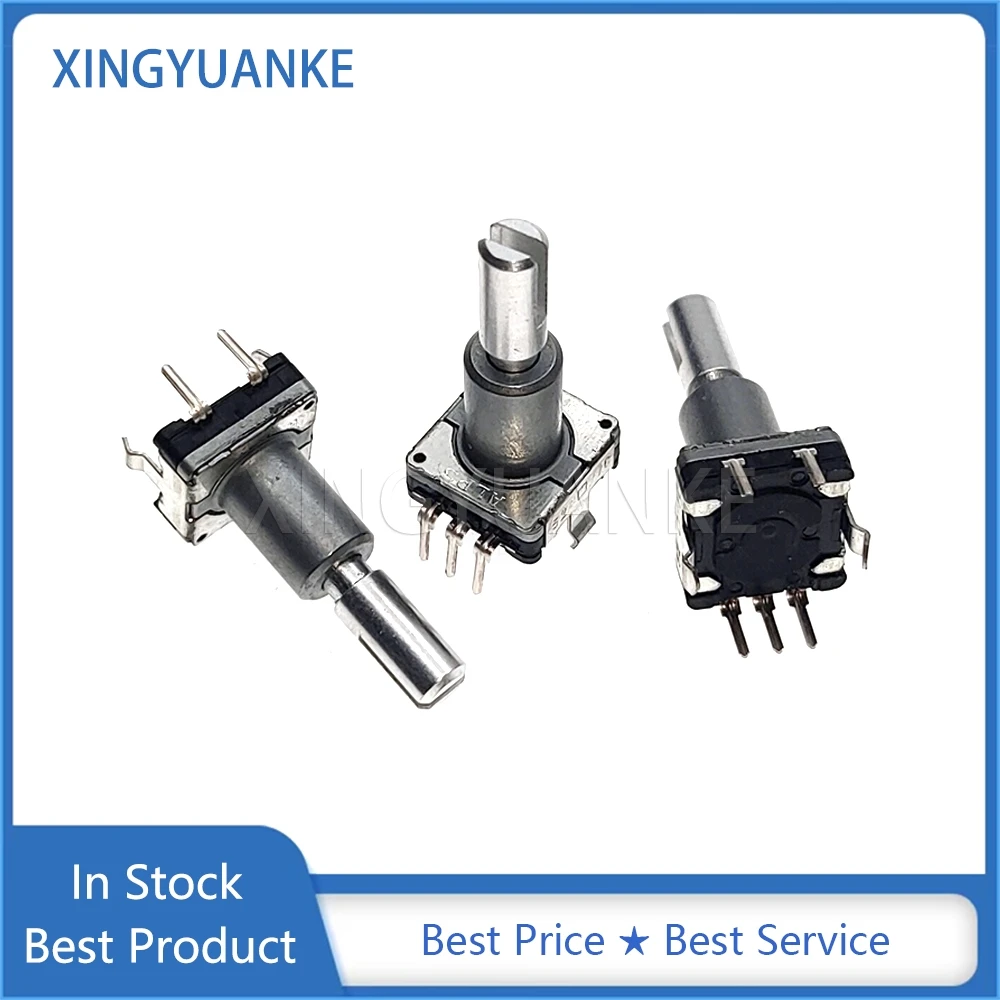 1 шт., поворотный кодировщик EC11 с кнопочным переключателем, 30-позиционный переключатель кода громкости звука, 5-контактный вал, длина 22 мм