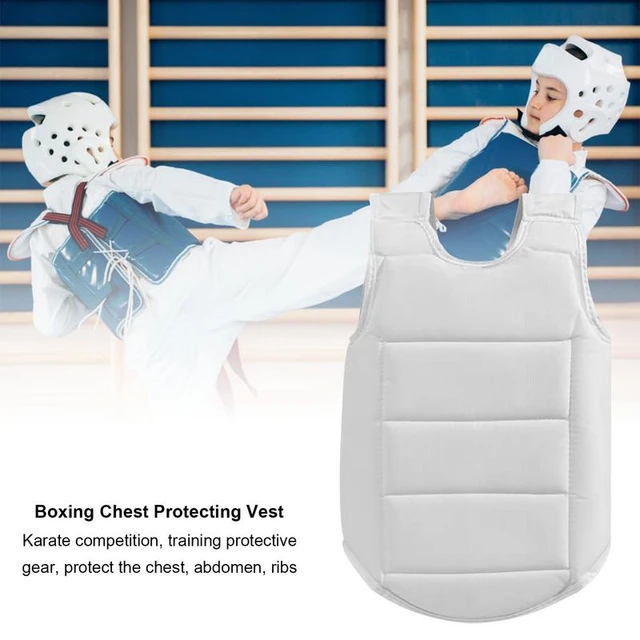 Équipement de protection de poitrine de karaté de taekwondo pour adultes et  enfants, équipement de protection, blanc, sport, boxe, poitrine - AliExpress