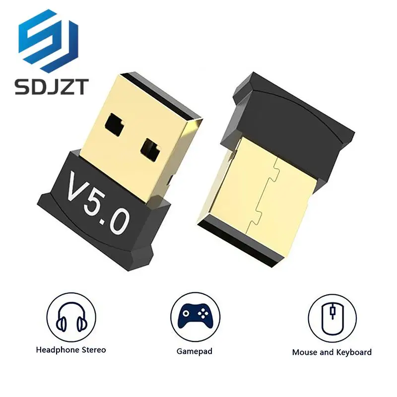 USB 블루투스 5.0 드라이버 프리 어댑터, USB 블루투스 리시버, BT 송신기, Aptx 미니 어댑터, 윈도우 7, 8/8.1/11, 1PC