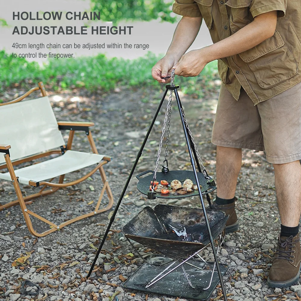 Grill Pan Korean Round Non-Stick Barbecue Plate Outdoor Travel Camping Frying Pan Home Griddle Barbecue Accessories