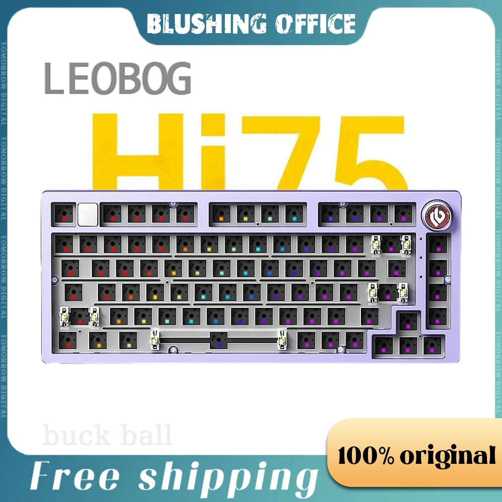

LEOBOG Hi75 Mechanical Keyboard Kit With Knob Hot-Swap PCB 75% RGB Gasket 1-Mode Wired Aluminum Gamer Keyboard Custom Laptop PC