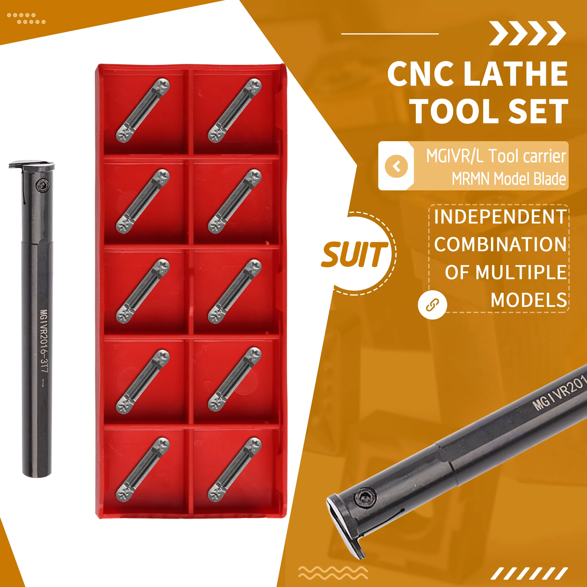 1pcs Mgivr 29252 Mgivl 31253 Lathe Cutting Tool Holder +10pcs Mrmn