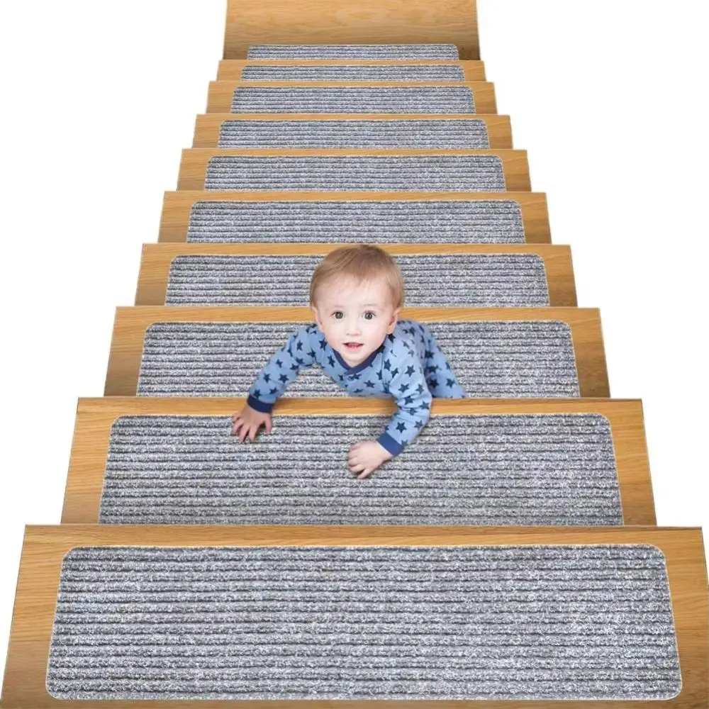 Fashion 76X20cm Staircase Mat Non-Slip Self-adhesive Door Mat Soft Stripe Safety Protection Cover Pads Home Decor
