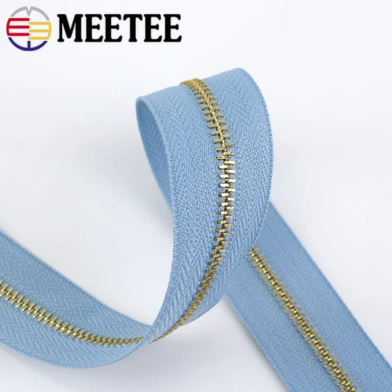 2Pcs 3# Open-End 40-70cm Close-End 15-30cm Metal Zippers Bag Jacket  Decoration Zipper Repair Kit DIY Garment Sewing Accessories