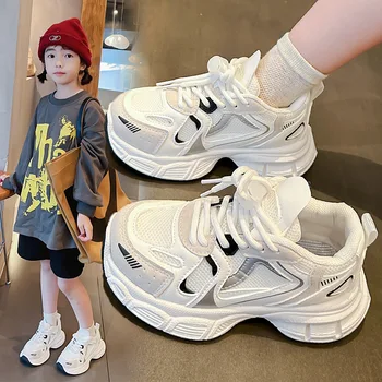 2025 Scarpe per bambini Scarpe da ginnastica per bambini Scarpe da ginnastica per neonato Scarpe da ragazza Clunky Sport Tennis Appartamenti casual Calzature per bambini Autunno