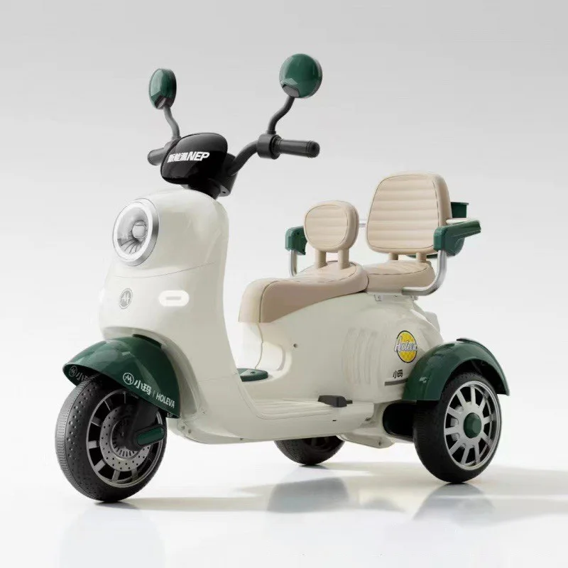 Double Children's Electric Motorcycle New Baby Battery Car Electric Car Can Sit on A Small Motorcycle