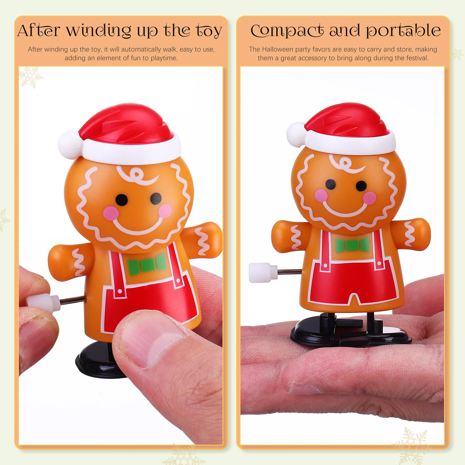 4/6/8/12pcs Christmas Party Supplies Funny Walking Santa Claus Snowman Elk Halloween Wind Up Kids Party Favors