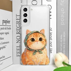 Cartoon Oil Painting Animal Cat Clear Soft Phone Case - Motorola Moto G9 Plus (SQP - CXH1507T1)