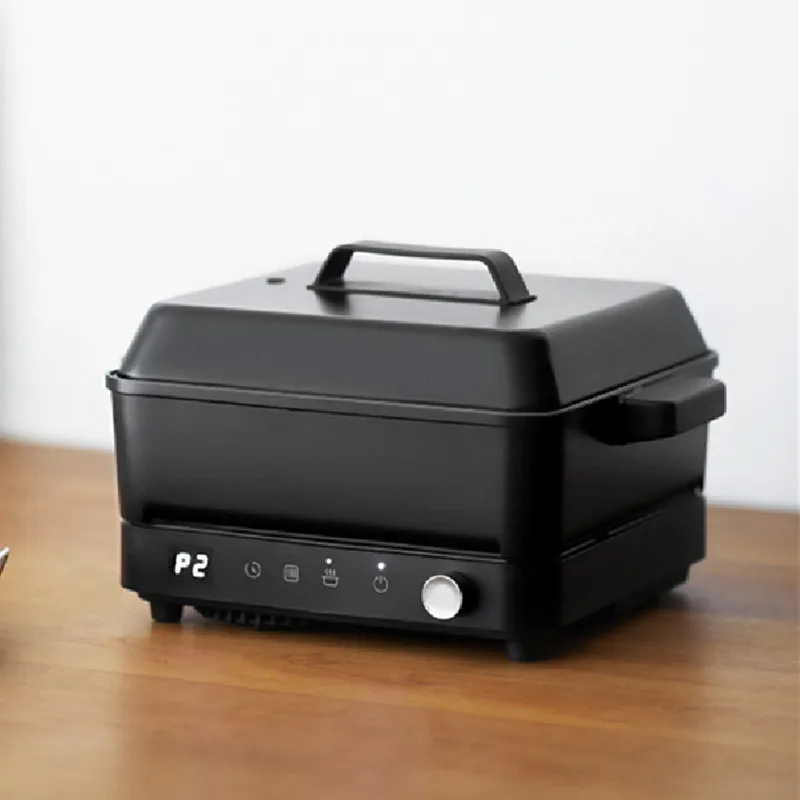 2200W Multifunctional Cooking Pot Household Small Integrated Barbecue Pot Baking Tray Roast Black Home Split Design Knob 3