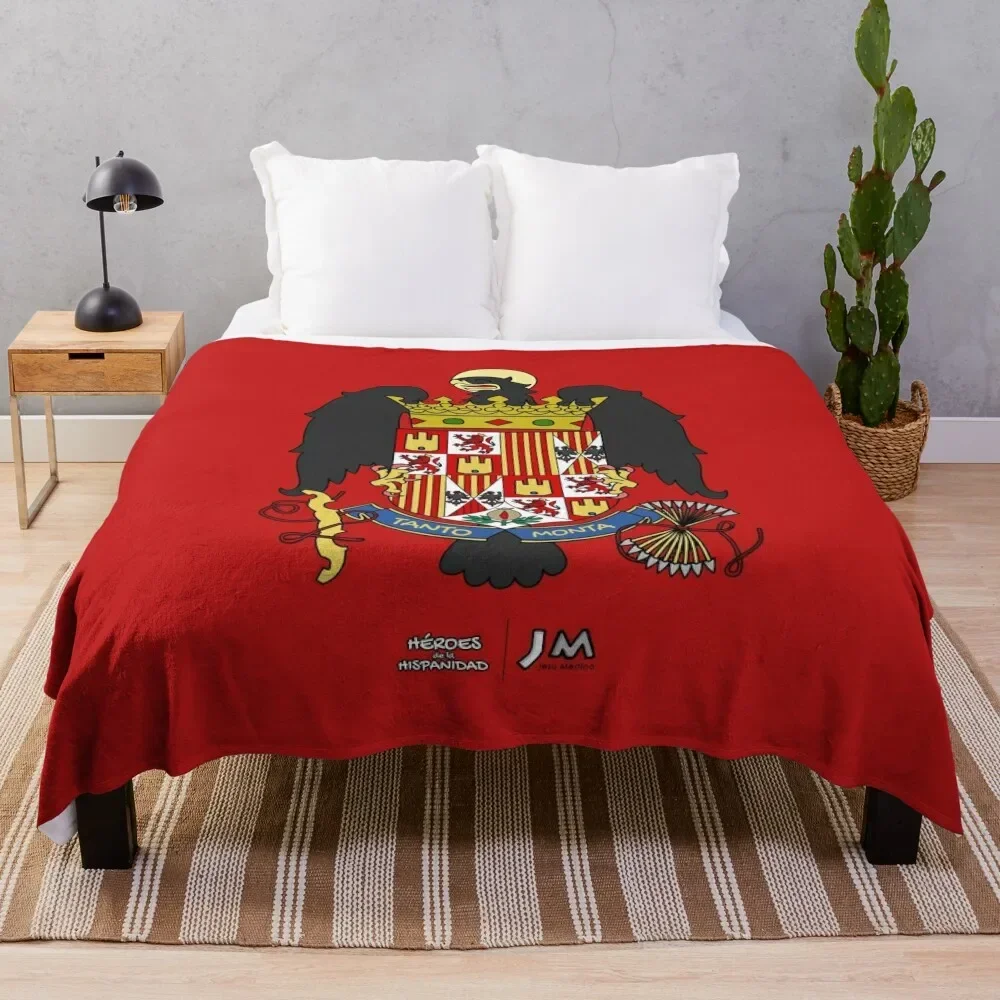 

Coat of Arms of the Catholic Monarchs - Heroes of the Hispanic World Throw Blanket Designers Bed covers Blankets