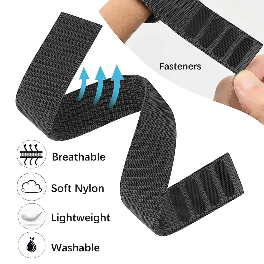 Nylon Hook and Loop Strap Bracelet Belt