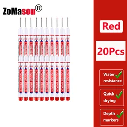 Premium Waterproof Deep Hole Markers (20mm Red 20pcs)