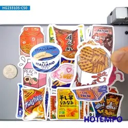 20/30/50PCS Cute Snacks Stickers Art Graffiti Cartoon Style Food Decals for Kids Scrapbook Journal Luggage Laptop Phone Sticker