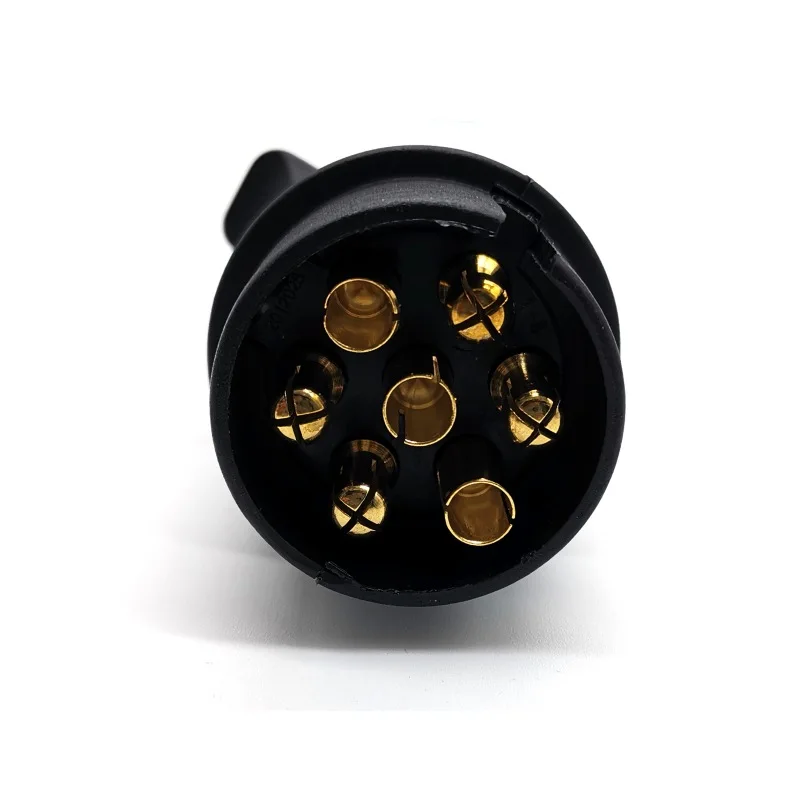 7-Way trail connector plug trailer power supply 12V 7 Way round plastic socket 1pcs