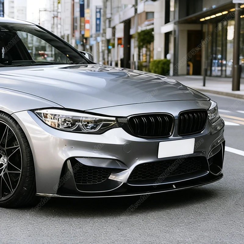 BMW 3 시리즈 F30 2012 2013 2014 2015 2016 2017 2018 M3 M4 스타일 자동차 프론트 범퍼 립 스포일러 스플리터 바디 개조 키트