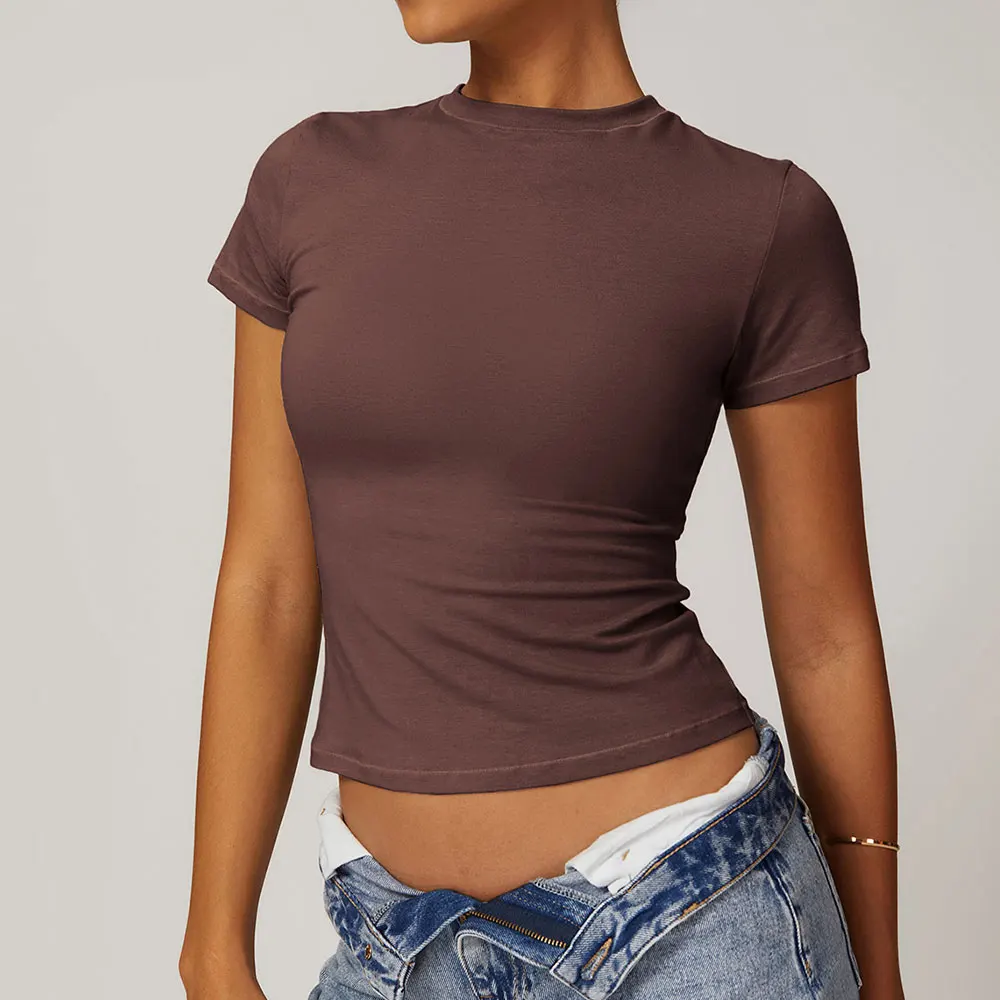 Sports T Shirt Yoga Top Yoga Shirt Sports Shirt Women Clothes Yoga Top Sport T Shirts Fitness Workout Short Sleeve Yoga Shirt Gym Top Push Up Running Active Wear