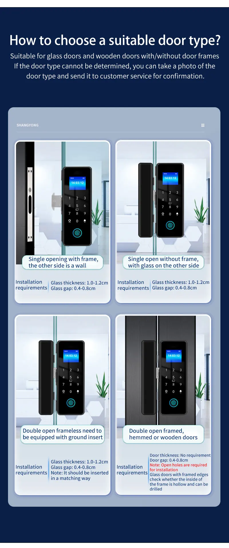 IP54 Waterproof Tuya Bluetooth Smart Door Lock Fingerprint Electronic Rim Lock F