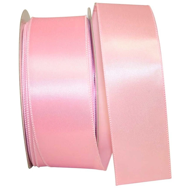 Light Pink - Organza Ribbon Thick Wire Edge - ( W: 2-1/2 inch