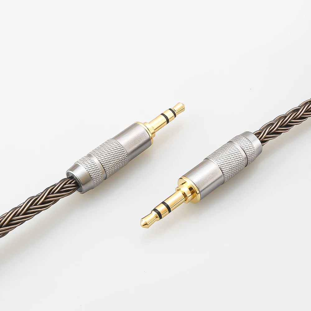 Cable de entrada de audio HiFi para auriculares, estéreo macho a auxiliar macho de 3,5mm, 16 núcleos, 7N, OCC, 3,5mm