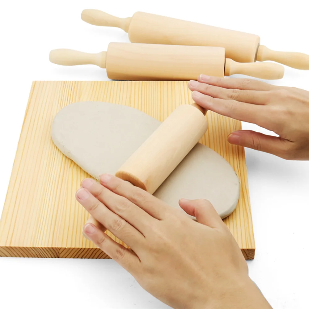Solid Wooden Ceramic Rolling Tool Soft Mud Roller Pin Mud Pieces Forming Pottery Ceramics Rod Clay Stick for Diy Modeling Tools