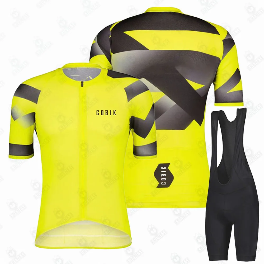 Cobik Pro Men's Cycling Jersey Set Summer Cycle Shirts MTB Bike Clothes Maillot Ropa de Ciclismo Cycling Bicycle Suit Uniform