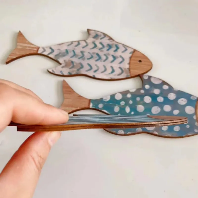 Wooden Tropical Fish Wall Hanging, Tropical Fish School Seaside Wall Decor, Outdoor Lake House Beach Decoration - Image 4