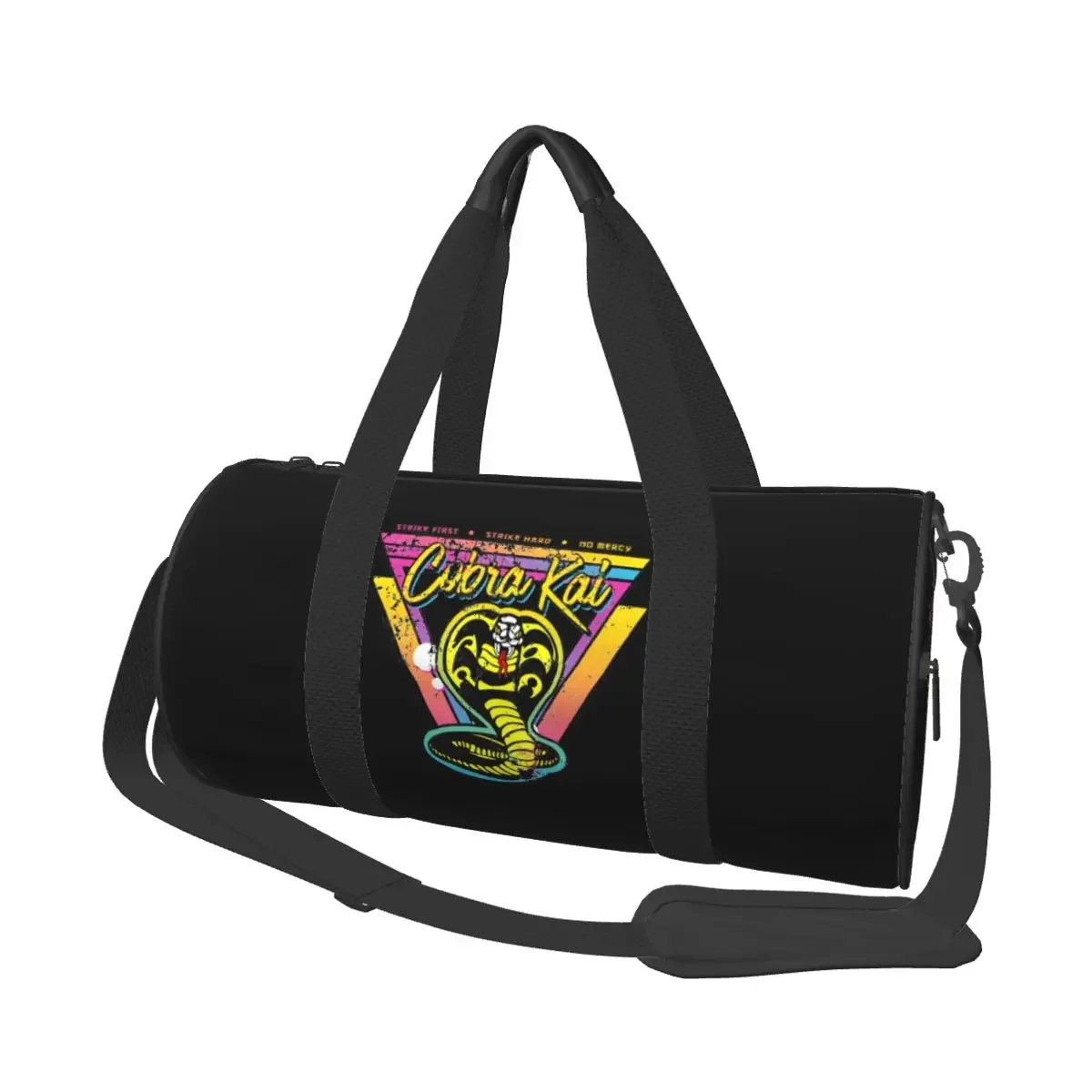 Cobra Taekwondo Kai 80s Triangle Travel Bag Fashion Gym Bag Men Design Large Capacity Funny Sports Fitness BagsWeekend Handbags