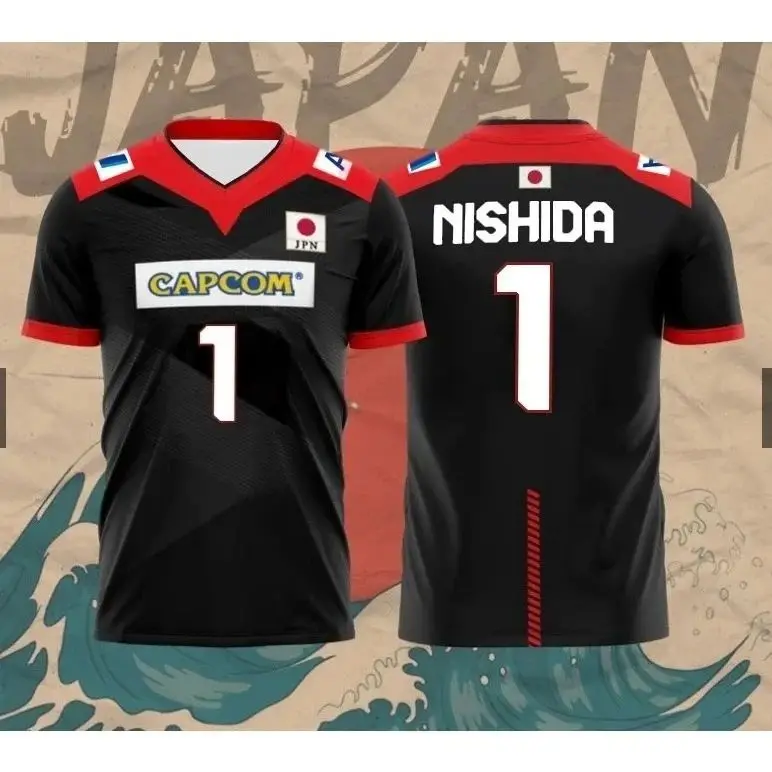 Japanische Nationalvolleyballmannschaft Yuji Nishida Nr. 1 Trikot Herren Damen Atmungsaktives, schnell trocknendes Sport-T-Shirt