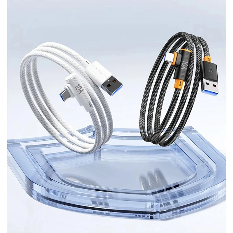 240W 슈퍼 플래시 충전 데이터 케이블 USB to Type C 90 ° 엘보우 데이터 케이블 1M/1.5M/2M/3M 삼성 화웨이 아이폰용 고속 충전