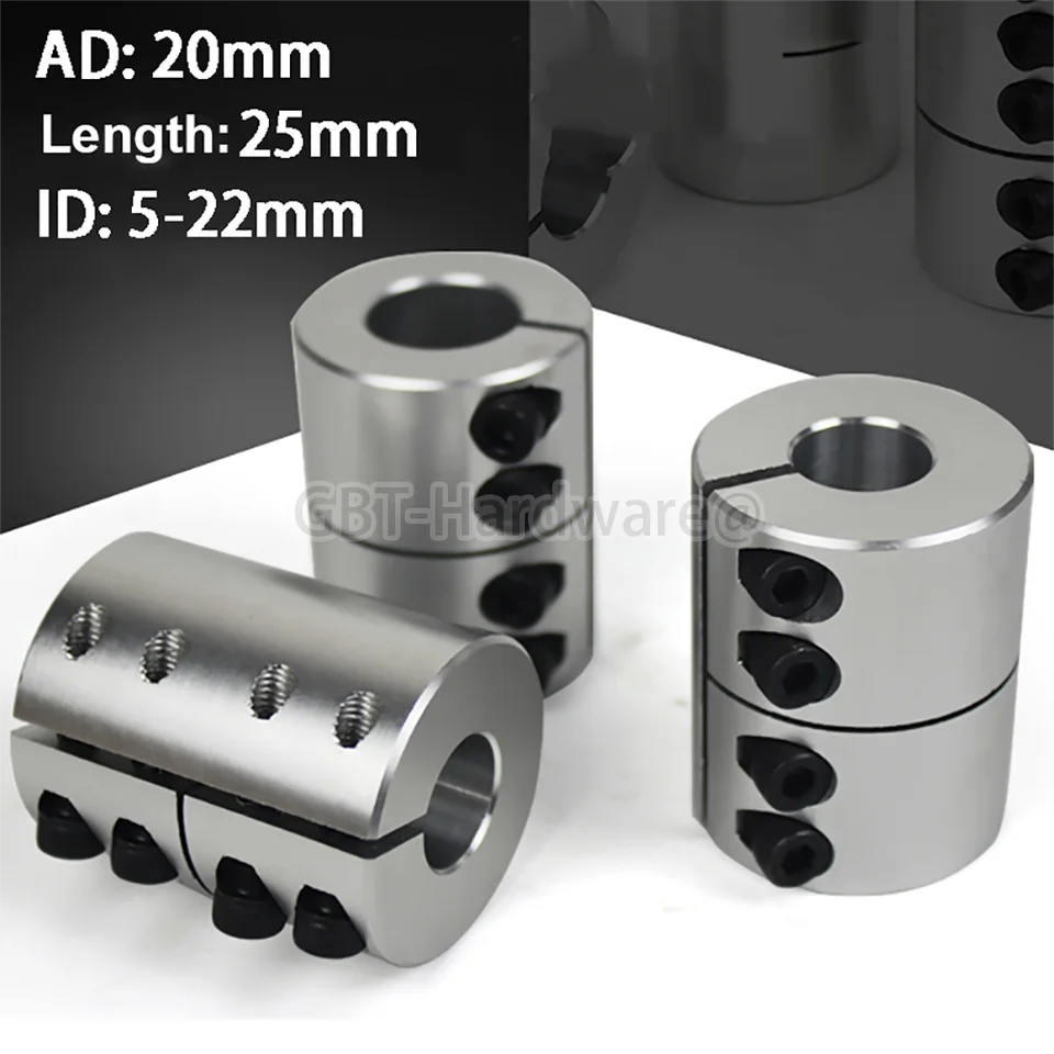 Uxcell 6mm To 7mm Shaft Coupling – 25mm Length, 20mm Diameter Aluminum Coupler For 3D Printer, CNC, Motor - View #3