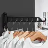 KXRC Wall Mounted Laundry Hanger Dryer Rack Folding Clothes Hanger Metal Storage Rack for Home Dormitory Balcony Heavy Duty 5