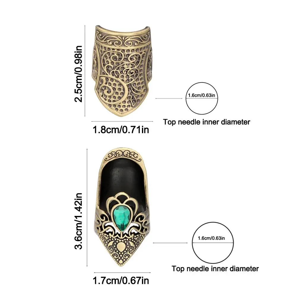 Metal Open Nail Acorn Thimble DIY Craft Durable Retro Sewing Thimble Hand Sewing Quilting Adjustable