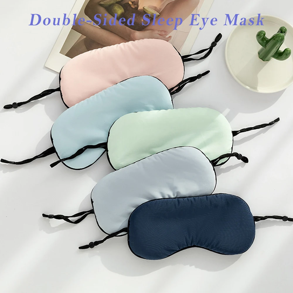 

Double-sided Warm and Cool Sleep Eye Mask Travel Nap Lightproof Eye Cover for Women Man Soft and Skin-friendly Night Eye Patch
