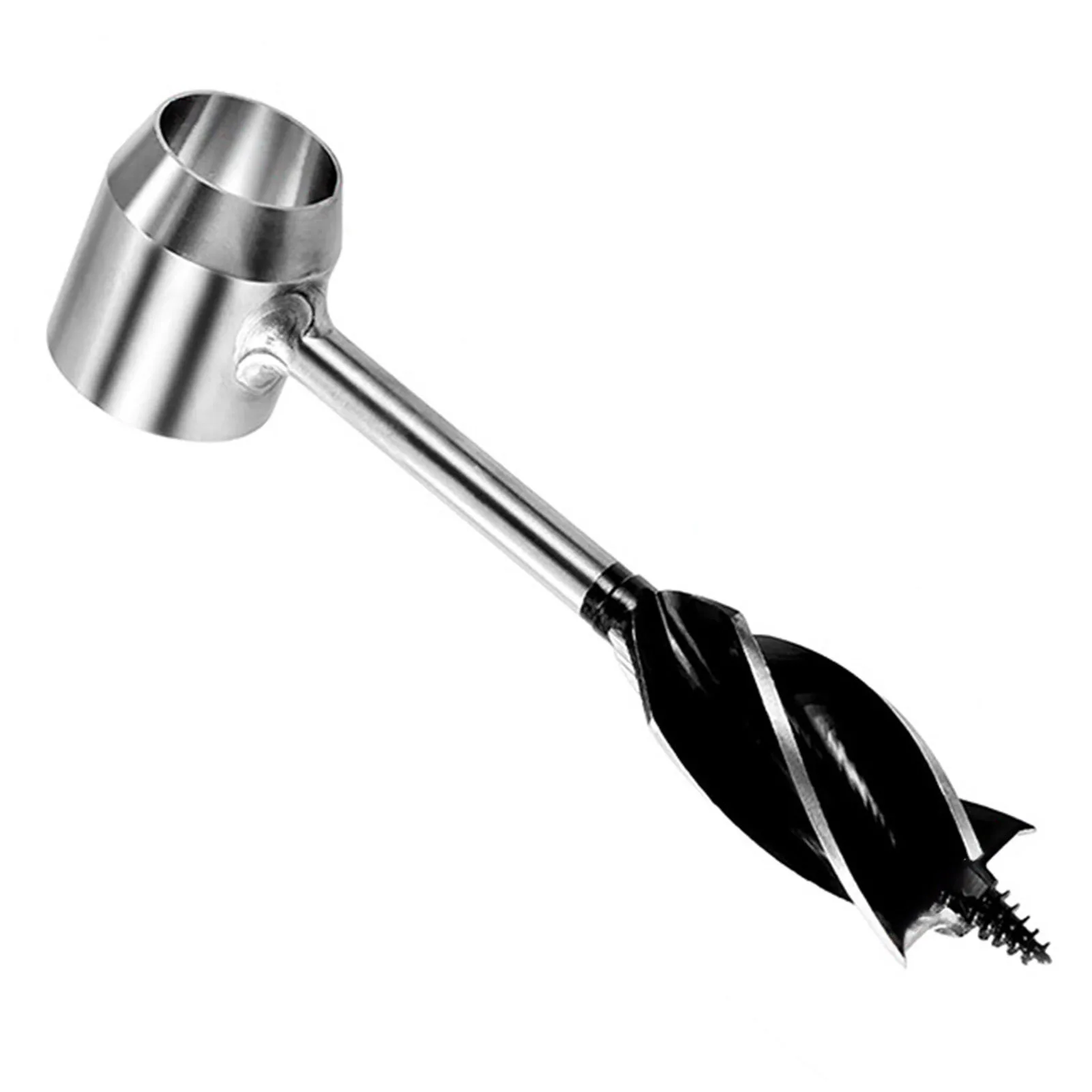 Manual Auger Bushcraft HandAuger Wrench Durable Steel Leather Holster