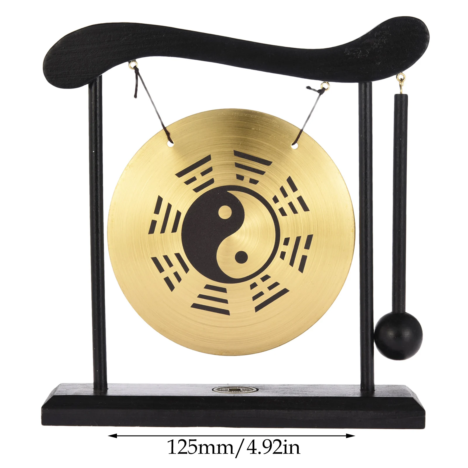 Feng Shui Desktop Gong Japanese Small Meditation Gong Percussion Instruments Zen Art Meditation Desk Bell for Yin Yang Decor