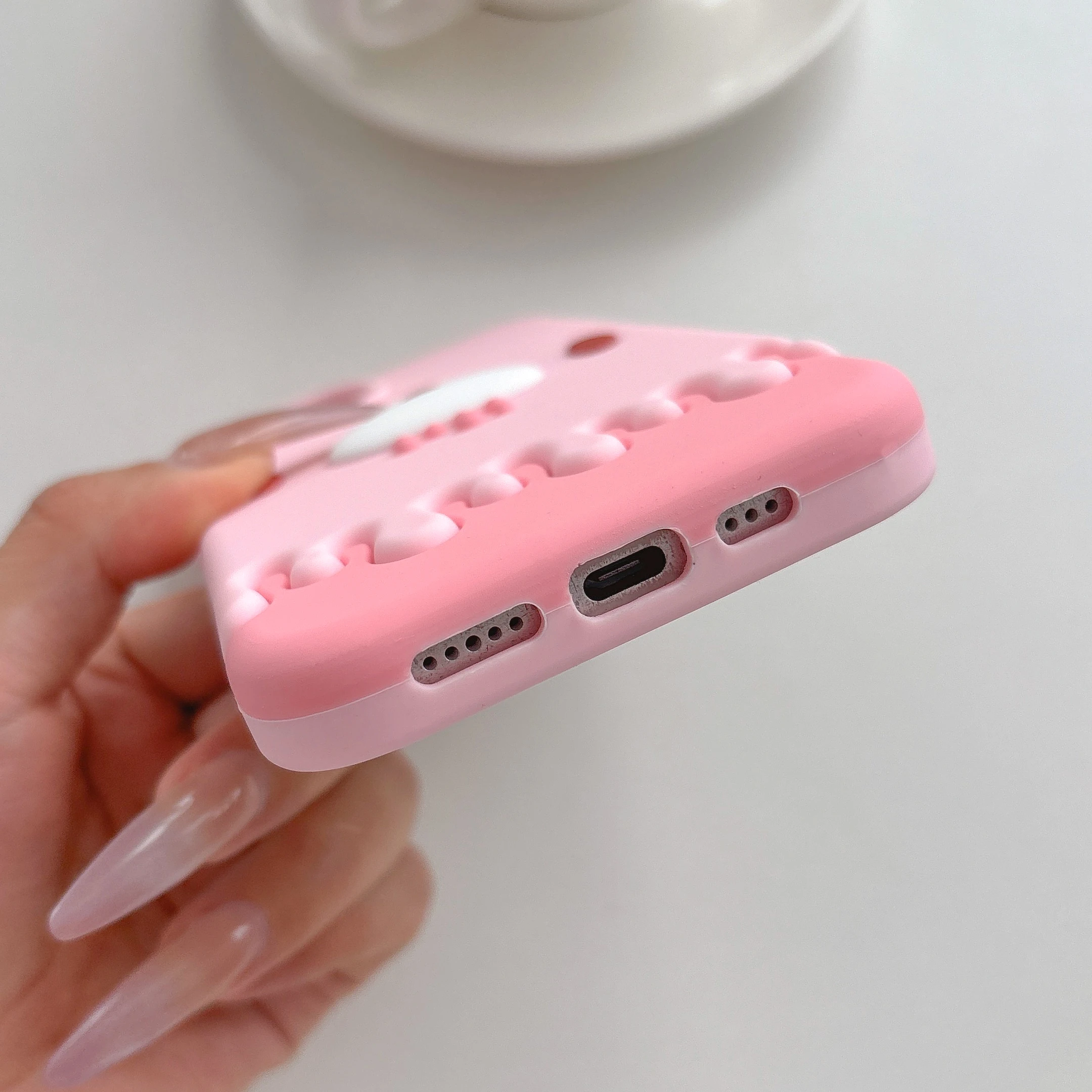 Adorable Bear 3D Silicone Shockproof Phone Case - Cute Cartoon Design