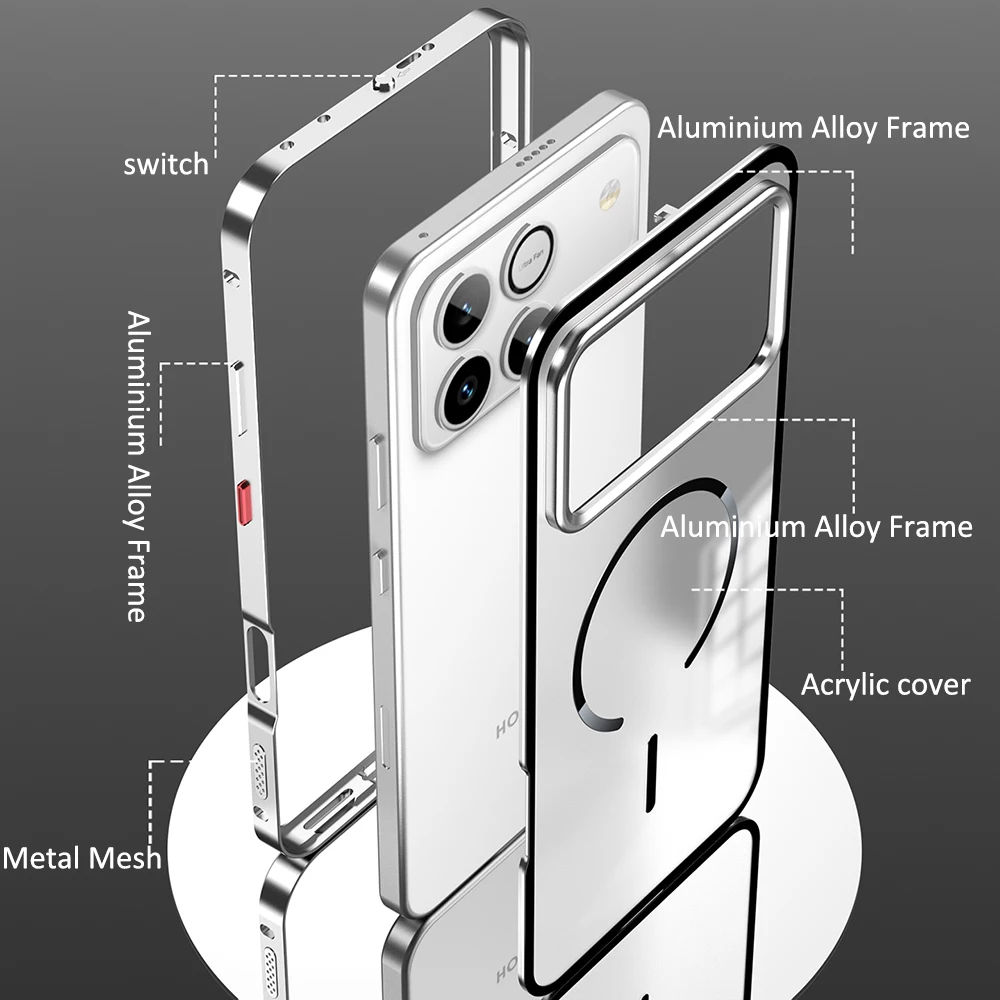 Aluminium Alloy Metal Frame Bumper with Acrylic Back Case