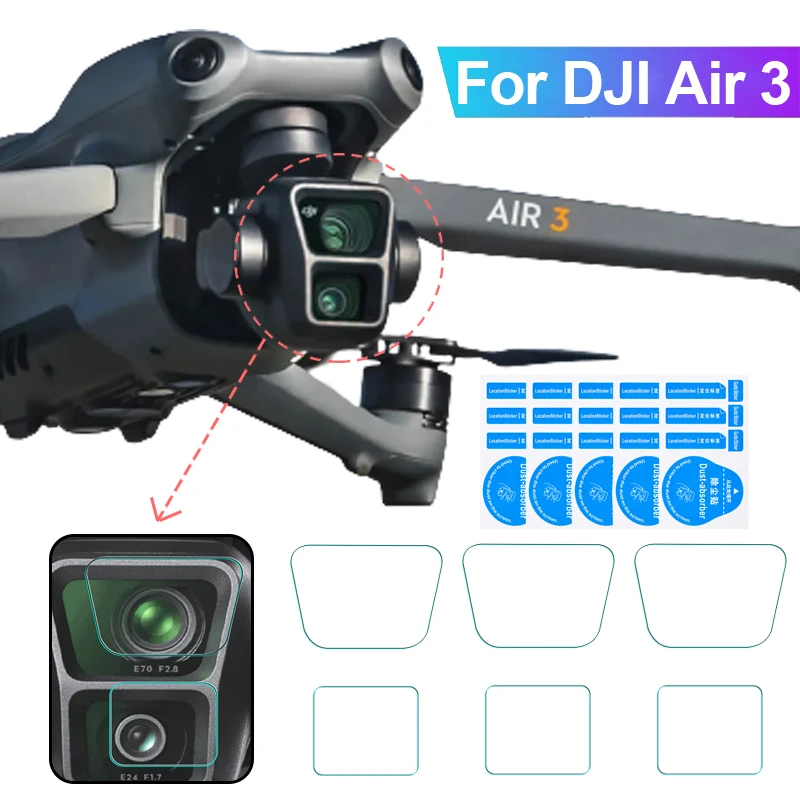 Прозрачная защитная пленка из закаленного стекла для камеры DJI Air 3 Drone
