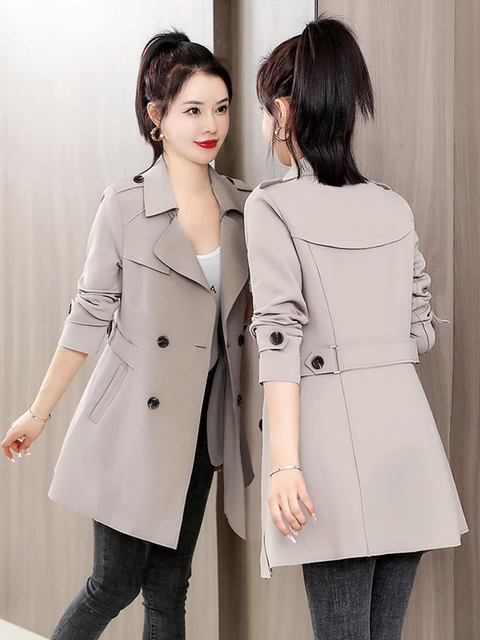 Womens Trench Coat Spring Autumn Trench Coats for Women 2022 Casual  Windbreaker Trench Femme Mid-length Jackets Gabardina Mujer - AliExpress