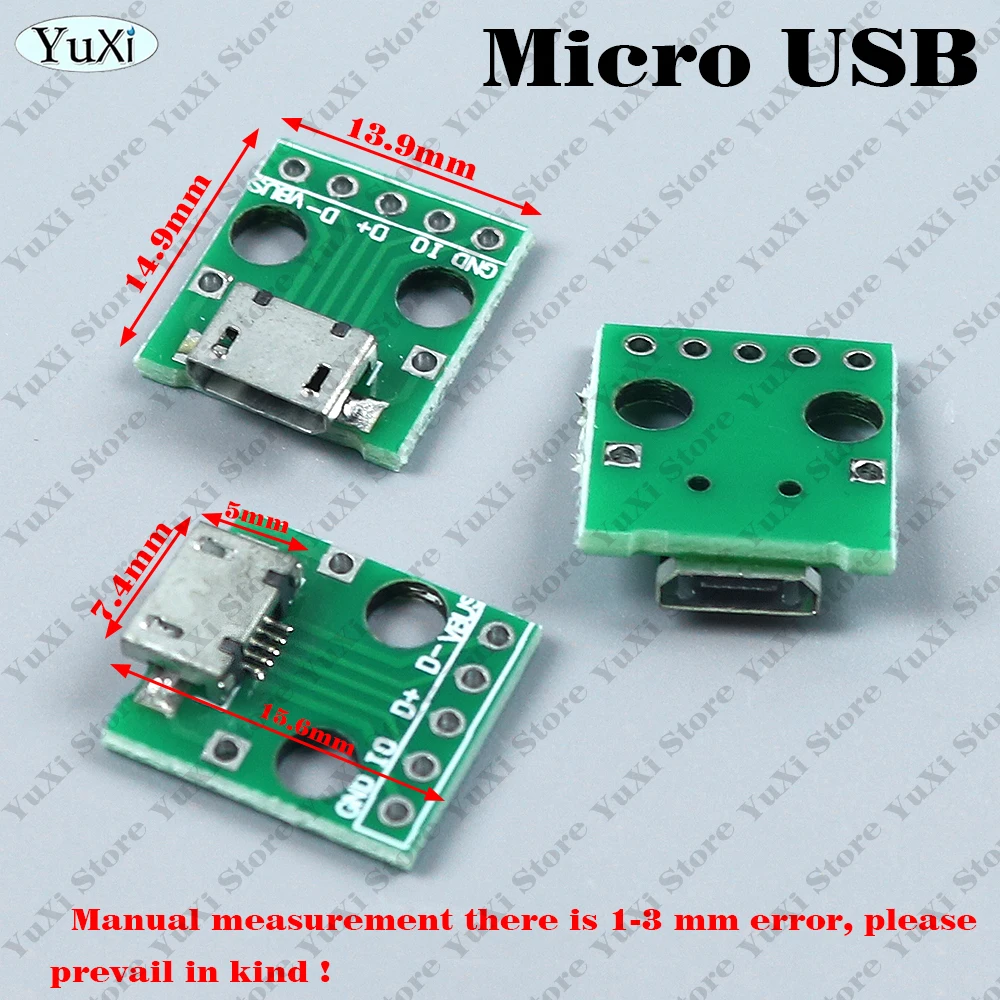 2-50pcs 2A 마이크로 USB 잭 3.1 Type-C 암 커넥터 충전 포트 미니 USB 소켓 솔더 와이어 나사 고정 플레이트 5V PH2.0