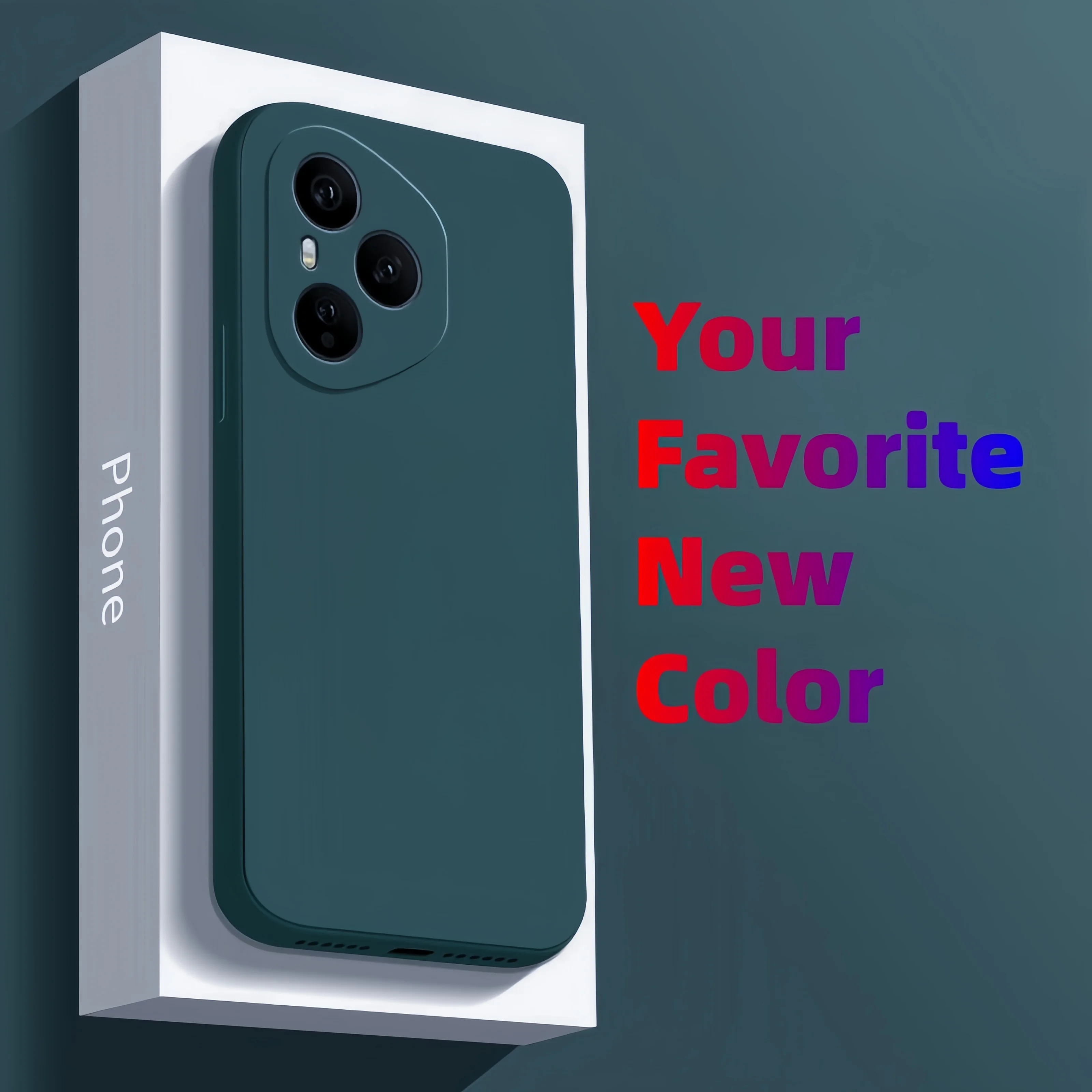 Noble Fashion Solid Colour Shockproof Protective Liquid Silicone Phone Case