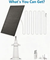 Panneau solaire 10W 5V Micro Type-C, chargeur solaire extérieur, panneaux solaires pour caméra de sécurité, petit système d'éclairage domestique 6
